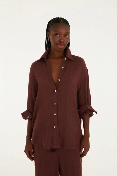 CAMISA TEXTURA Marron