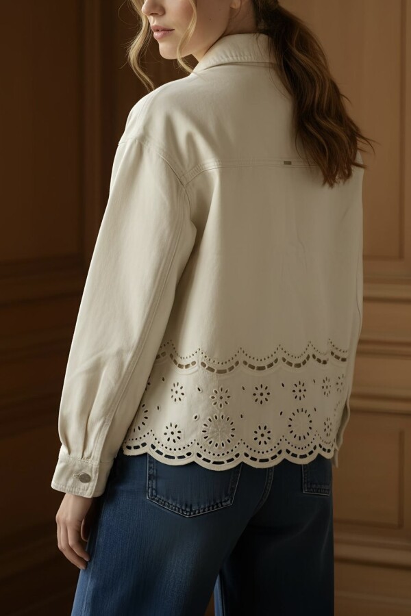 Sobrecamisa Broderie Nácar