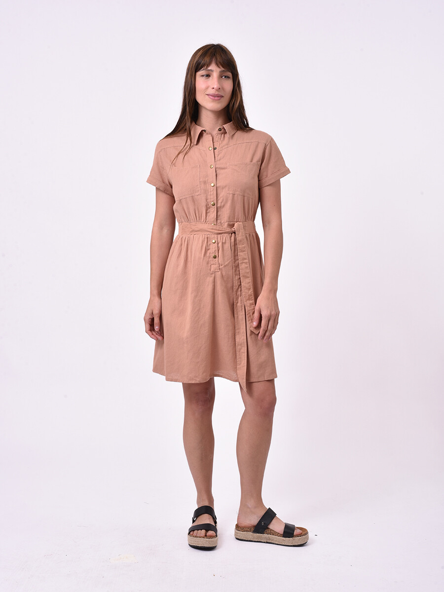 VESTIDO SAFARI - TOSTADO 