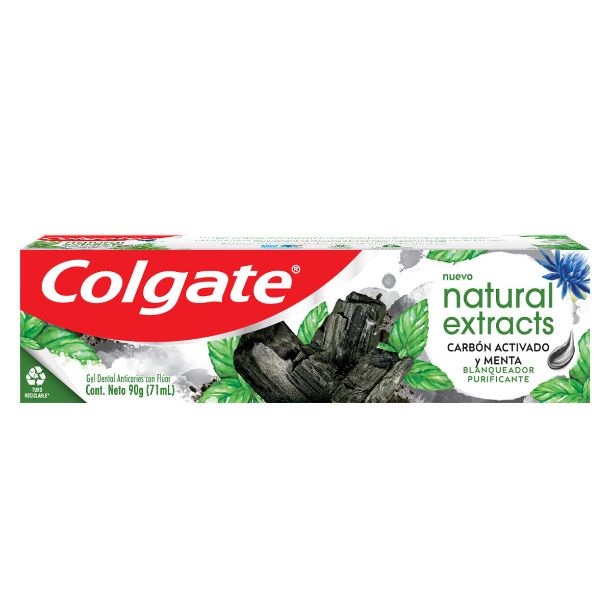 Pasta Dental Colgate Natural Extracts Carbón Activado y Menta 90 GR 