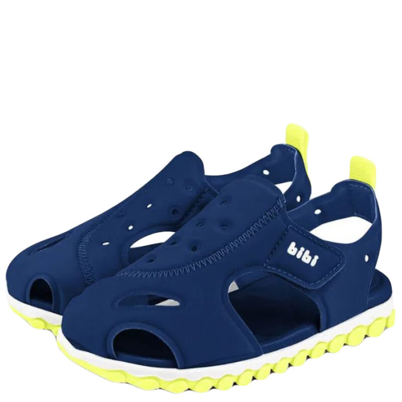 Sandalias Infantiles Bibi Summer Roller Sport Azul - Amarillo