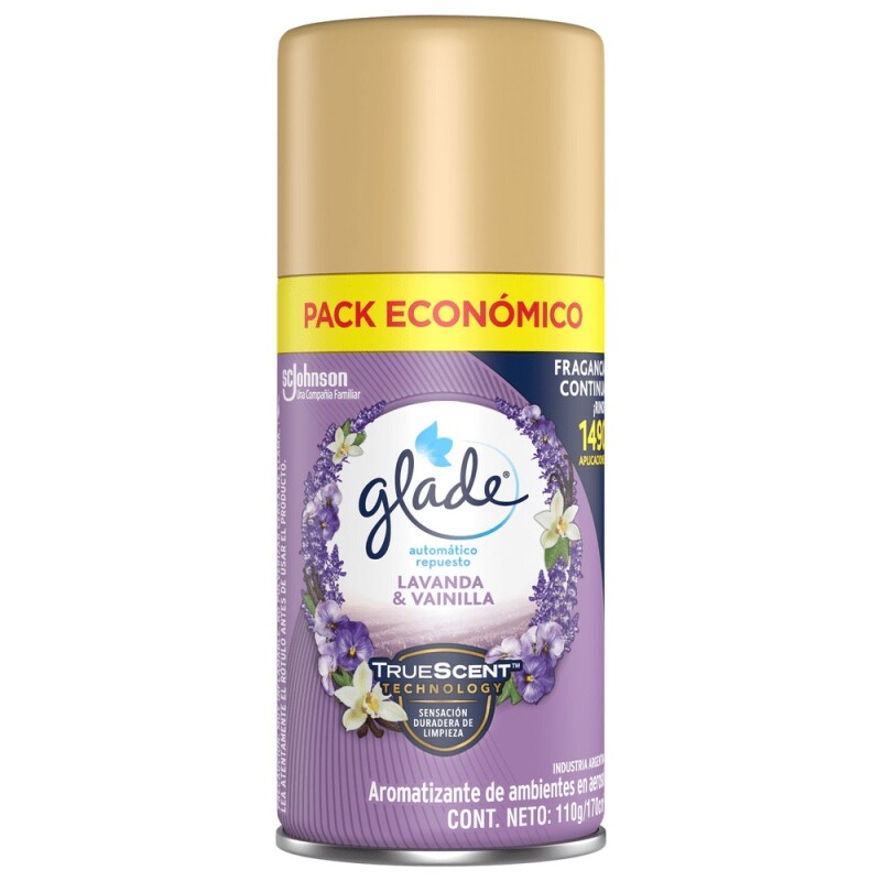 Repuesto Glade Automático Lavanda Y Vainilla 110 Grs. Repuesto Glade Automático Lavanda Y Vainilla 110 Grs.