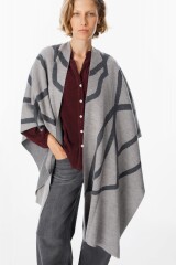 Ruana Sendero Gris Claro/Oscuro