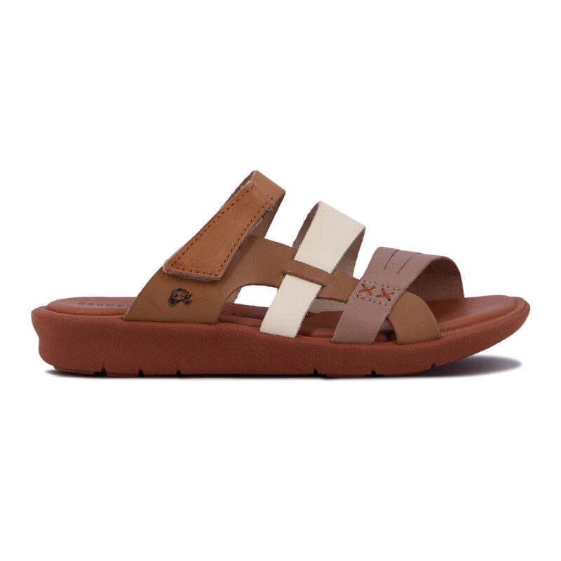 Country Sand.dama 3 Tiras Combinadas S/baja Rosa Viejo-manteca