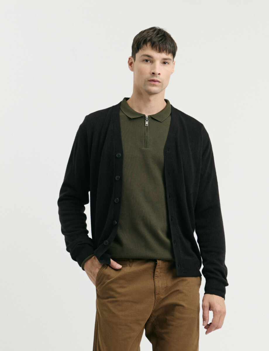 CARDIGAN HARRINGTON URBAN - Negro 