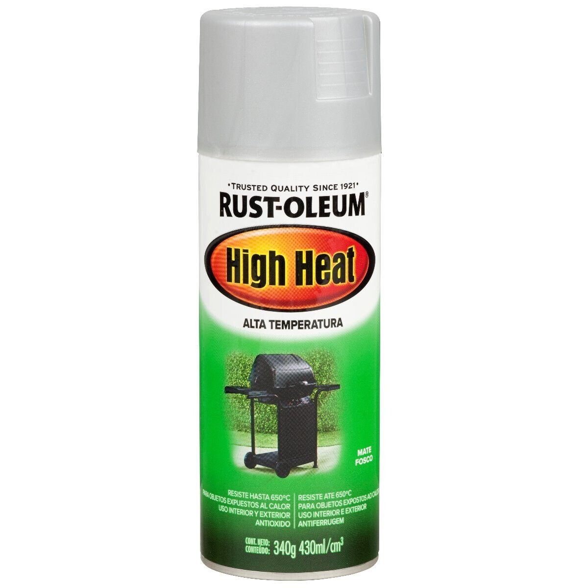 Esmalte aerosol alta temperatura 340Gr - Aluminio Rust Oleum 