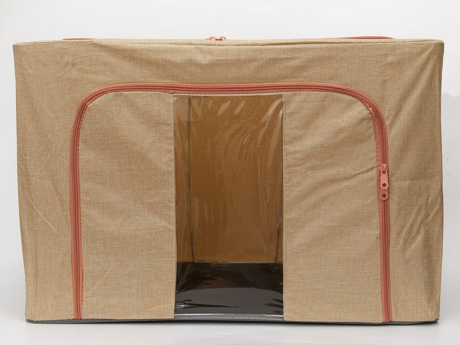 CONTENEDOR CON VENTANA TRANSPARENTE (BEIGE/100L) 