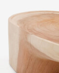 Mesa de centro Mosi con pie de madera maciza de mungur 90 x 50 cm