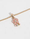 Cadena Corta con Dije Strass Collar Con Dije Floral Con Cubic Zirconia - Dorado