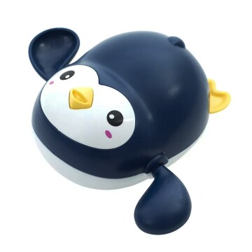 Pinguino Nadador Juguete A Cuerda Ducha Baño Niños Bebes Variante Color Azul