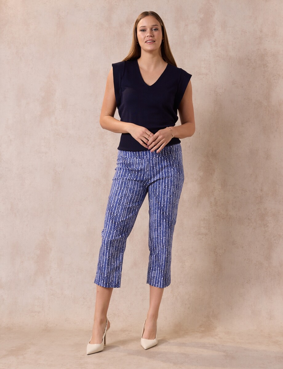 Capri Print - Azul/blanco 