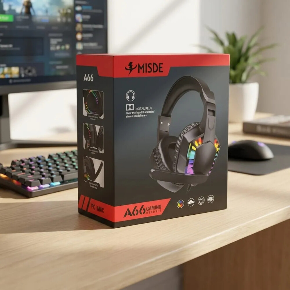 Auricular Gamer Con Iluminación Led Rgb Con Micro Auricular Gamer Con Iluminación Led Rgb Con Micro