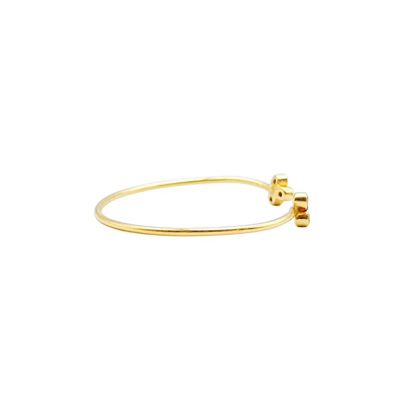 Brazalete Sikar-Plata Rodinada con micra oro 18k-Piedra Peridoto-BR2002 Conpiedra
