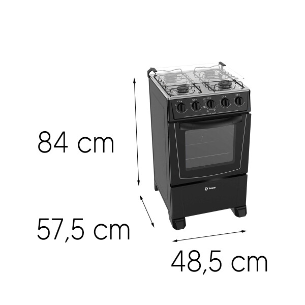 Cocina Thompson Cth 1000 COCINA THOMPSON CTH1000 A GAS NEGRA