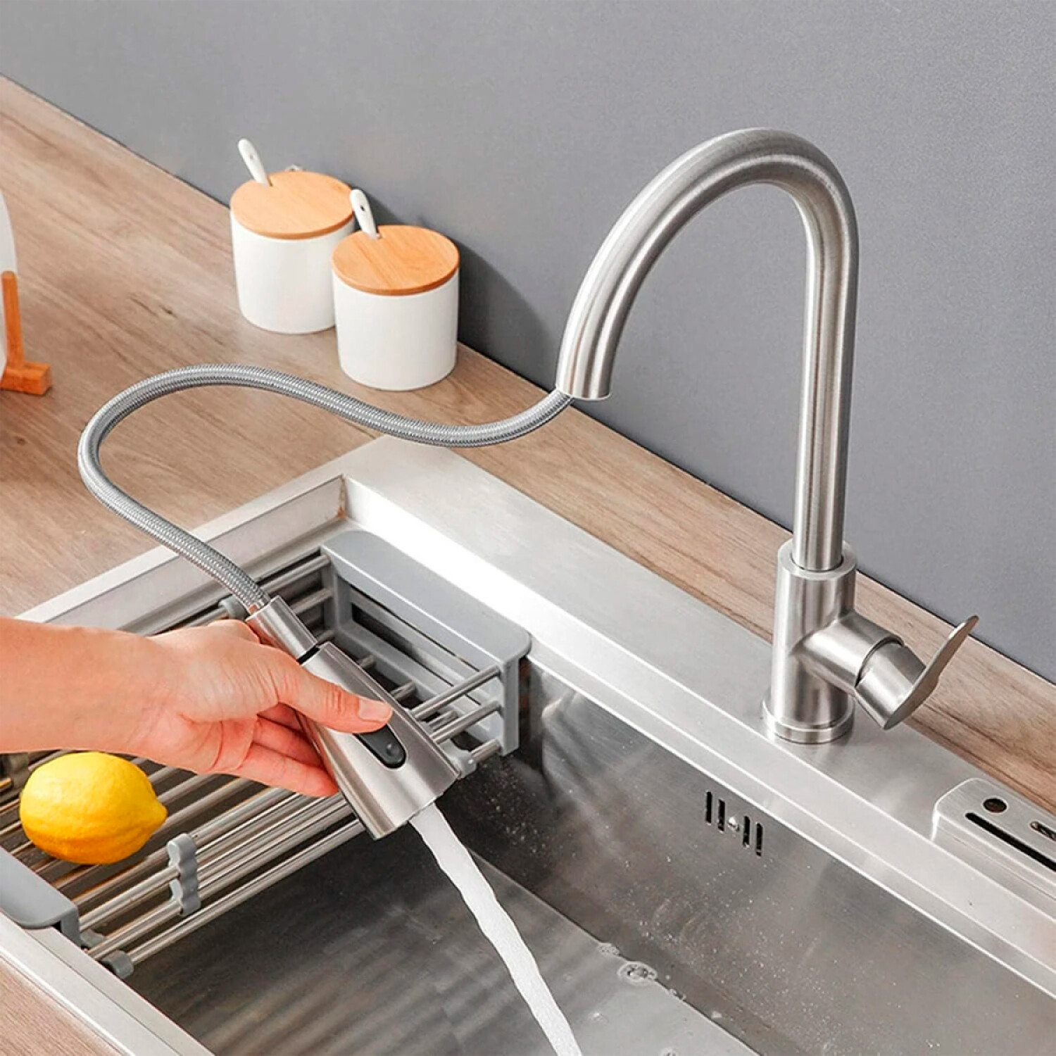 Griferia Cocina Canilla Cocina Extensible Monocomando Para