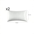 Funda Almohada De Satín Satén Tipo Seda Suave Blanco