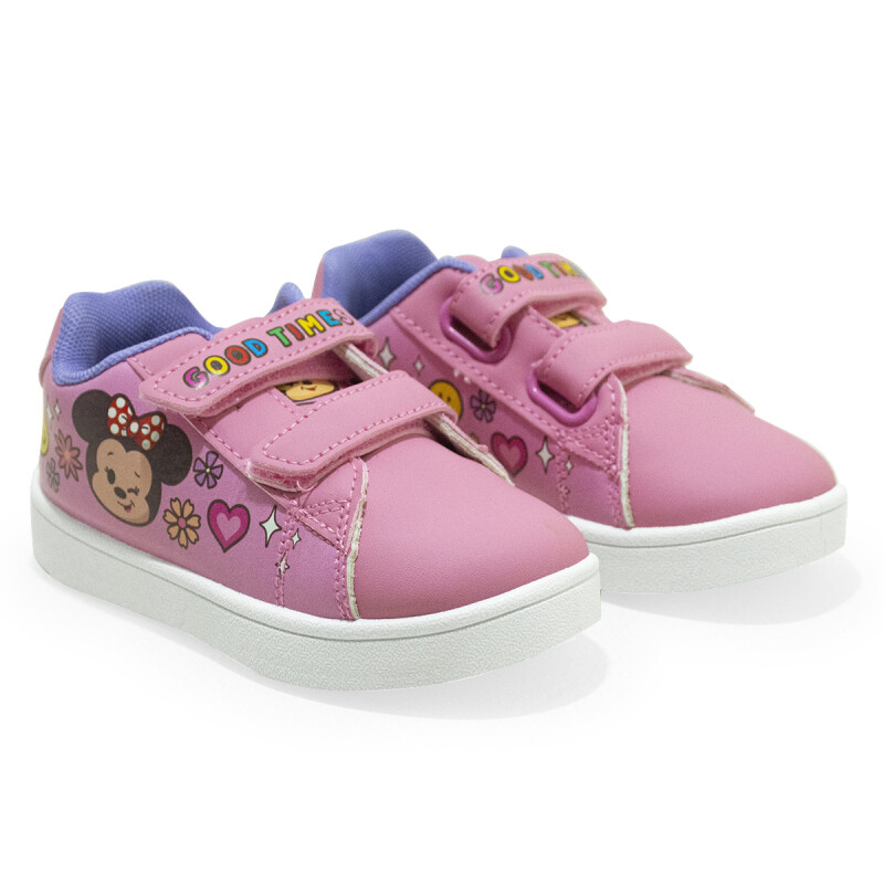 Championes Disney Minnie Bajo c/velcro de Niños - MITCFW25200 Rosado