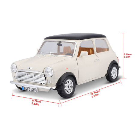 Auto De Colección Bburago Mini Cooper 1969 Universo Binario 001
