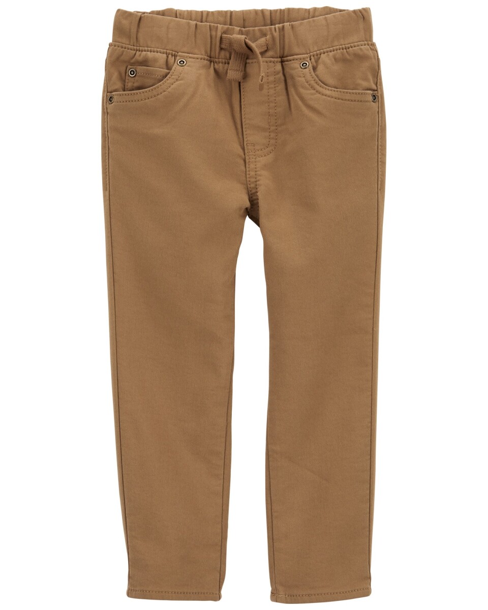 Pantalón en tejido dobby, color khaki. Talles 2-5T 