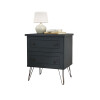 Mesa de luz Americana Plus - 2 Cajones Gris