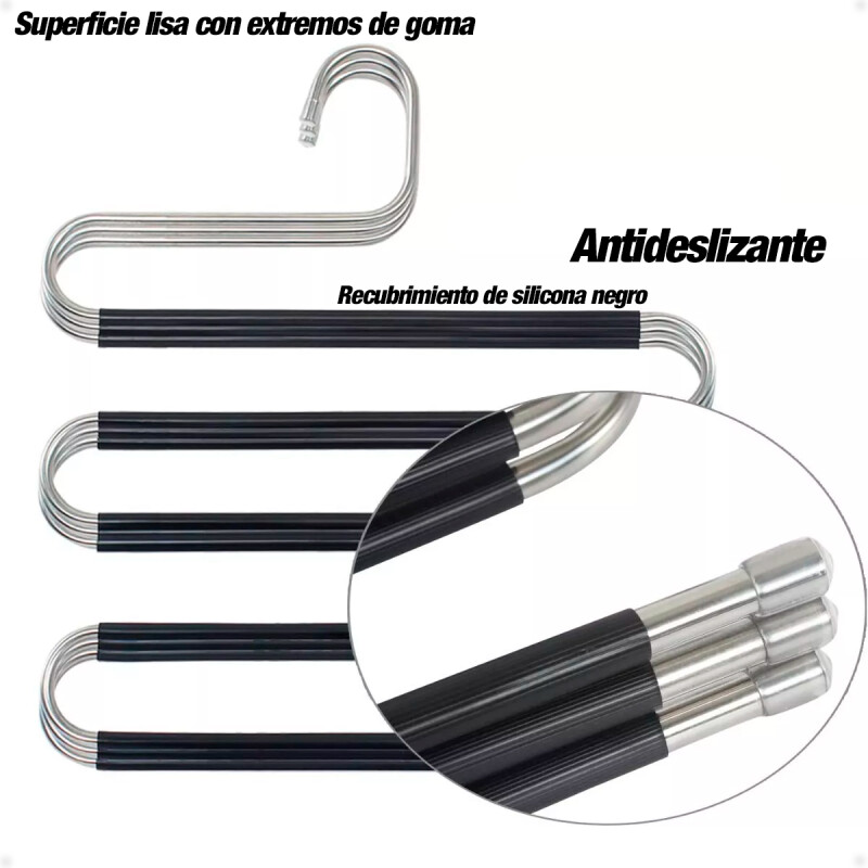Perchas Organizador De Pantalones Antideslizantes X1 Perchas Organizador De Pantalones Antideslizantes X1