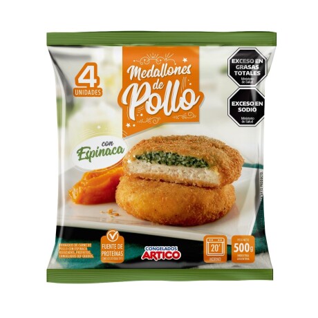MEDALLONES POLLO ESPINACA 500G +SOLO PDE O WEB+ MEDALLONES POLLO ESPINACA 500G +SOLO PDE O WEB+