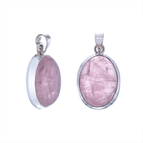 Colgante de plata y Cuarzo Rosa Colgante de plata y Cuarzo Rosa