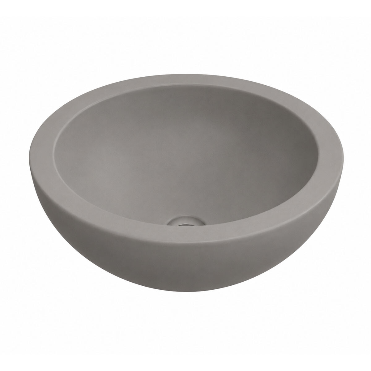 Bacha Circular Gris Mate De Apoyar 50 Diá X 20 
