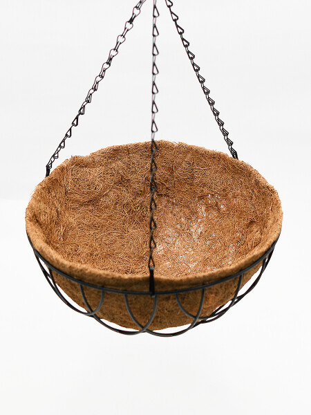 MACETA COLGANTE FIBRA DE COCO MARRON