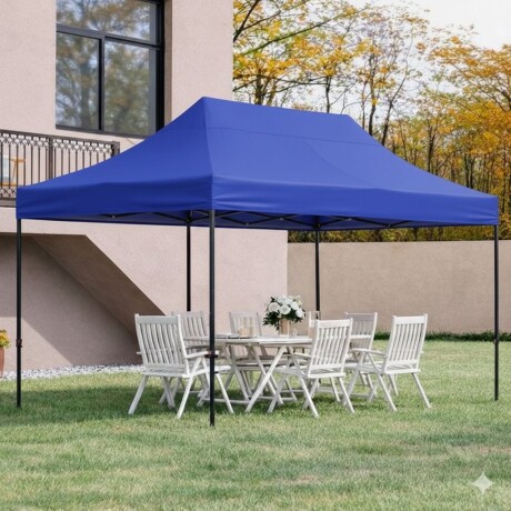 Gazebo plegable para exterior 3m x 4.5m | Azul Gazebo plegable para exterior 3m x 4.5m | Azul