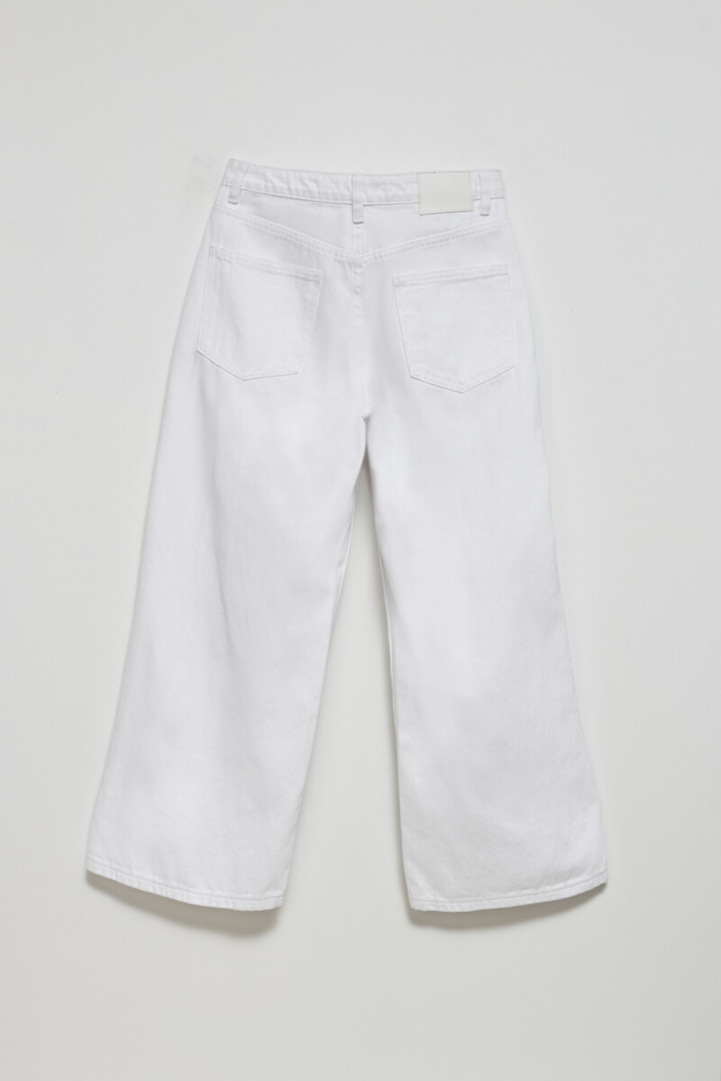 Pantalón de jean culotte Blanco