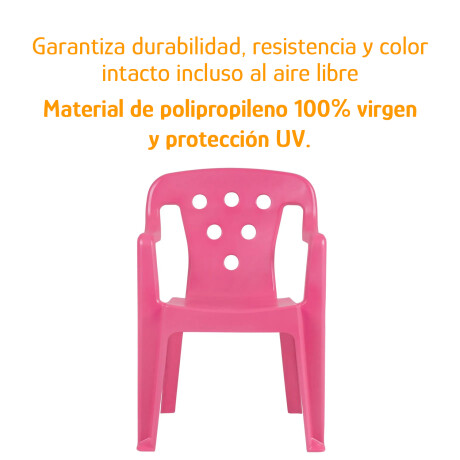 Silla Infantil Apoya Brazos 40kg Polipropileno Protección UV Rosa