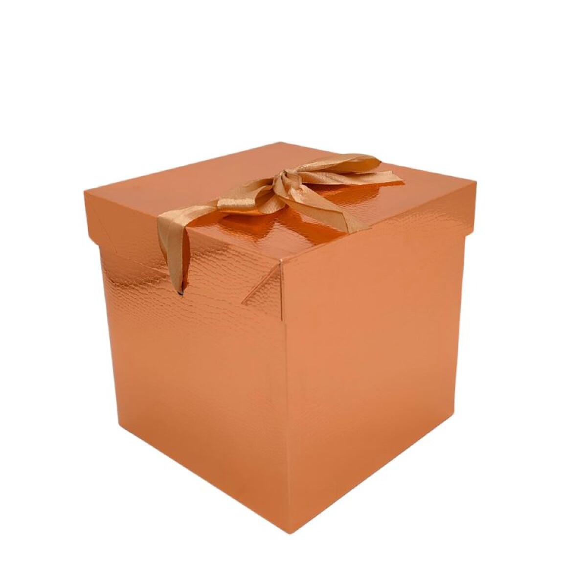 Caja de Regalo Mediana Metalizada - Rosa Oro 
