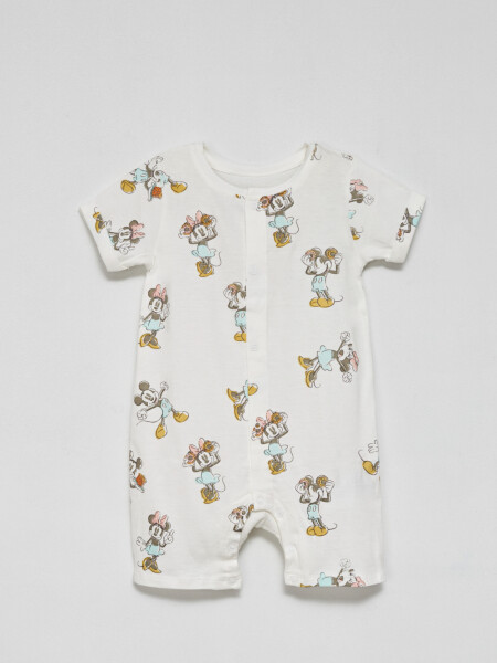 Pijama corto manga corta Estampado Minnie -blanco