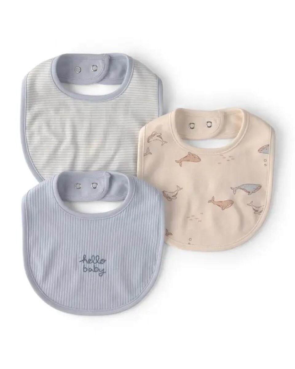 Set x3 baberos carters - celeste nordic 