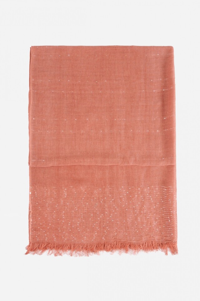 Pashmina con textura lacre