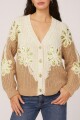 Saco Flores Beige