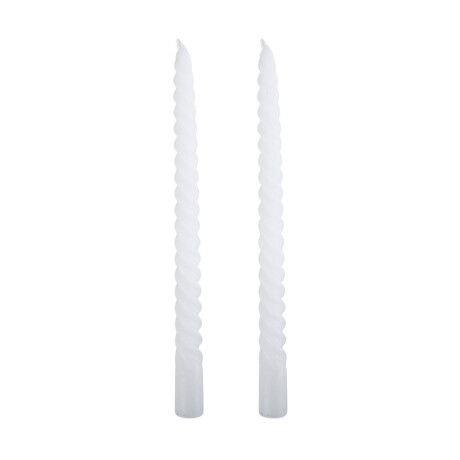 Set de 2 velas torneadas 25cm Set de 2 velas torneadas 25cm