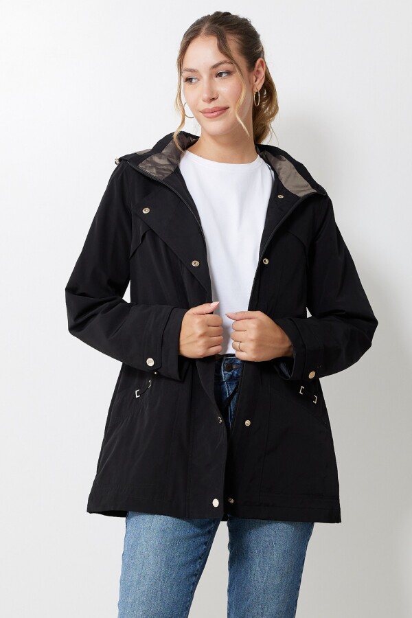 Gabardina Impermeable NEGRO