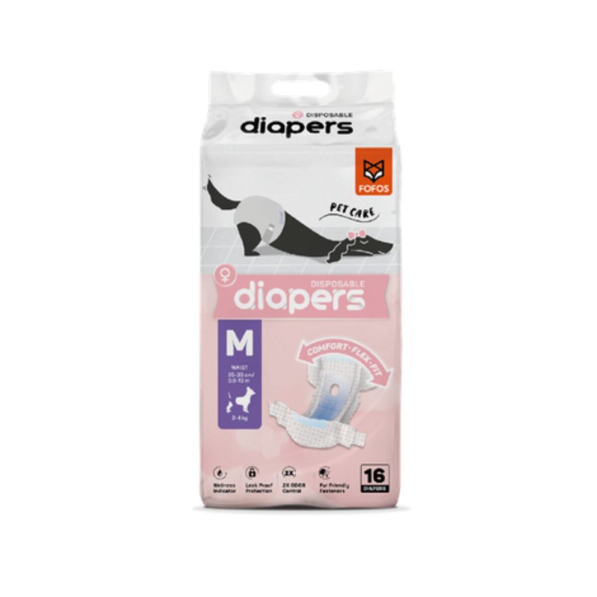 Diaper Female Dog M 16 Pcs. 