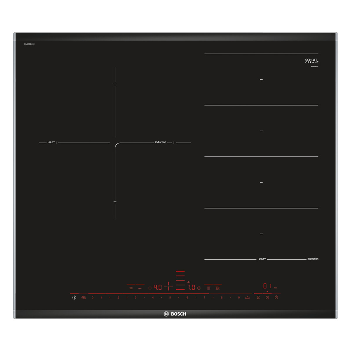 ANAFE DE INDUCCION BOSCH - INDUCCION NEGRO PXJ675DC1E 60CM 