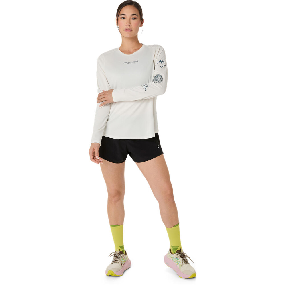Polo Running Fujitrail Logo LS Top Mujer Cream