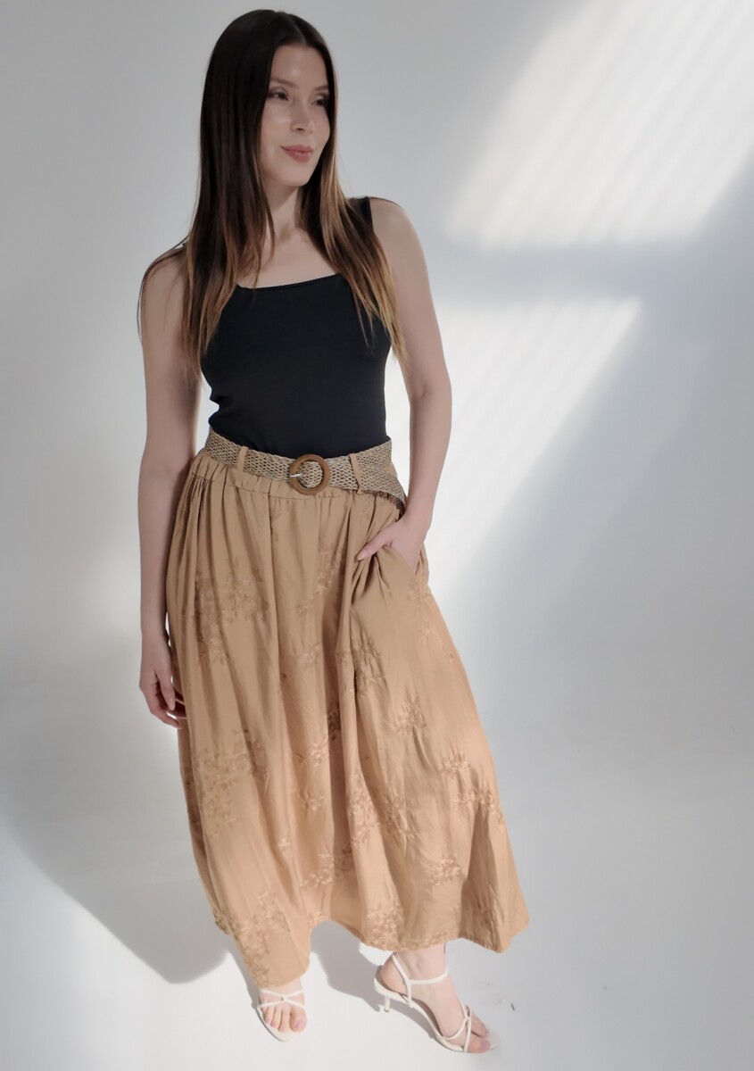 Pollera Flor - Marfil 