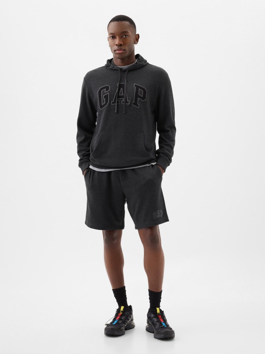 Short Deportivo Sin Felpa Logo Gap Hombre - B85 Charcoal Hthr Grey 