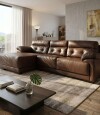 Sofa Albany 3 cuerpos Caramelo - Chaise Derecho