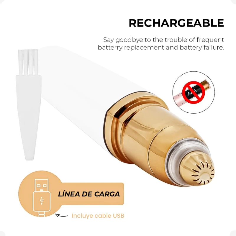 Depilador Removedor De Cejas Flawlbss Recargable Blanco