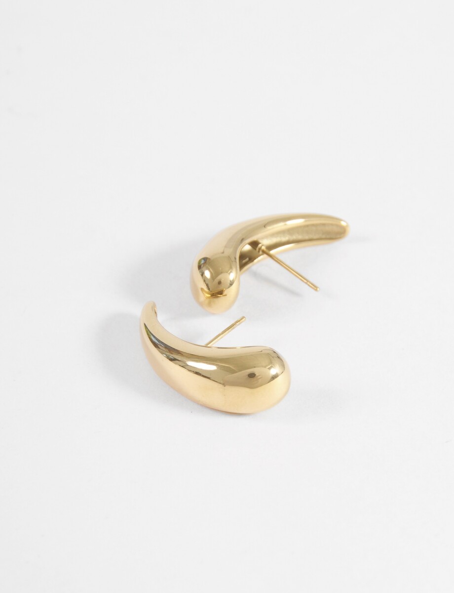 Caravanas acero drop - dorado 