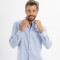 Camisa m/l oxford lisa azul