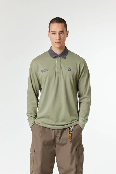 ATLAS LONG SLEEVE POLO Verde