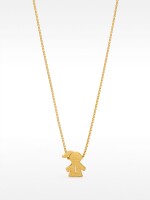Collar Corto Con Charm Niña - Plata De Ley 925 dorado